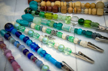 Load image into Gallery viewer, Custom Beaded Alligator Clip w/teeth Card Holder Bracelet Helper (Chocol8's Crafts & Confections) | Custom Creations