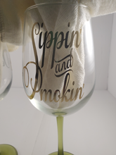 Load image into Gallery viewer, Custom Stemmed Drinkware with Vinyl and/or Glitter (Chocol8&#39;s Crafts &amp; Confections) | Custom Creations
