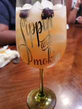 Load image into Gallery viewer, Custom Stemmed Drinkware with Vinyl and/or Glitter (Chocol8&#39;s Crafts &amp; Confections) | Custom Creations
